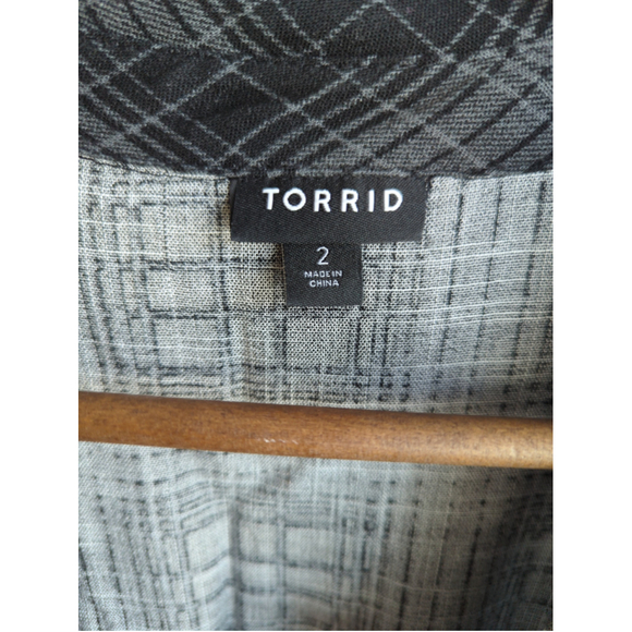 Torrid Fit And Flare Slub Button-Front Top Womens Sz 2 Fairy Y2K Dark Academia - Picture 5 of 12